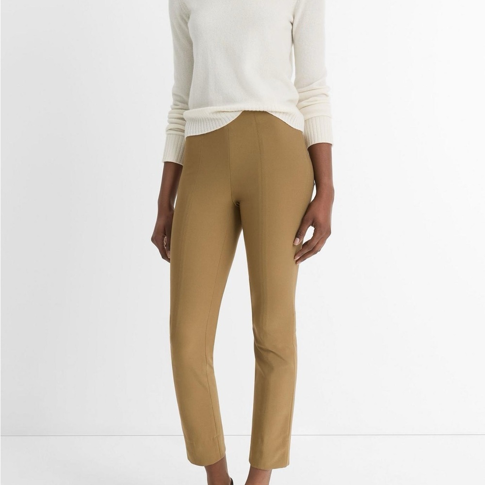 Vince Italian Cotton-Blend Stitch-Front Seam Legging - M Minimalist Luxury